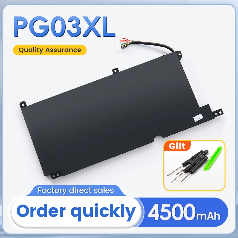 SOMI PG03XL Battery For HP Pavilion Gaming 15-DK 15-ec 16-a0000 OMEN 5X FPC52 Series TPN-C141 TPN-Q229 TPN-Q241 With Toolkits