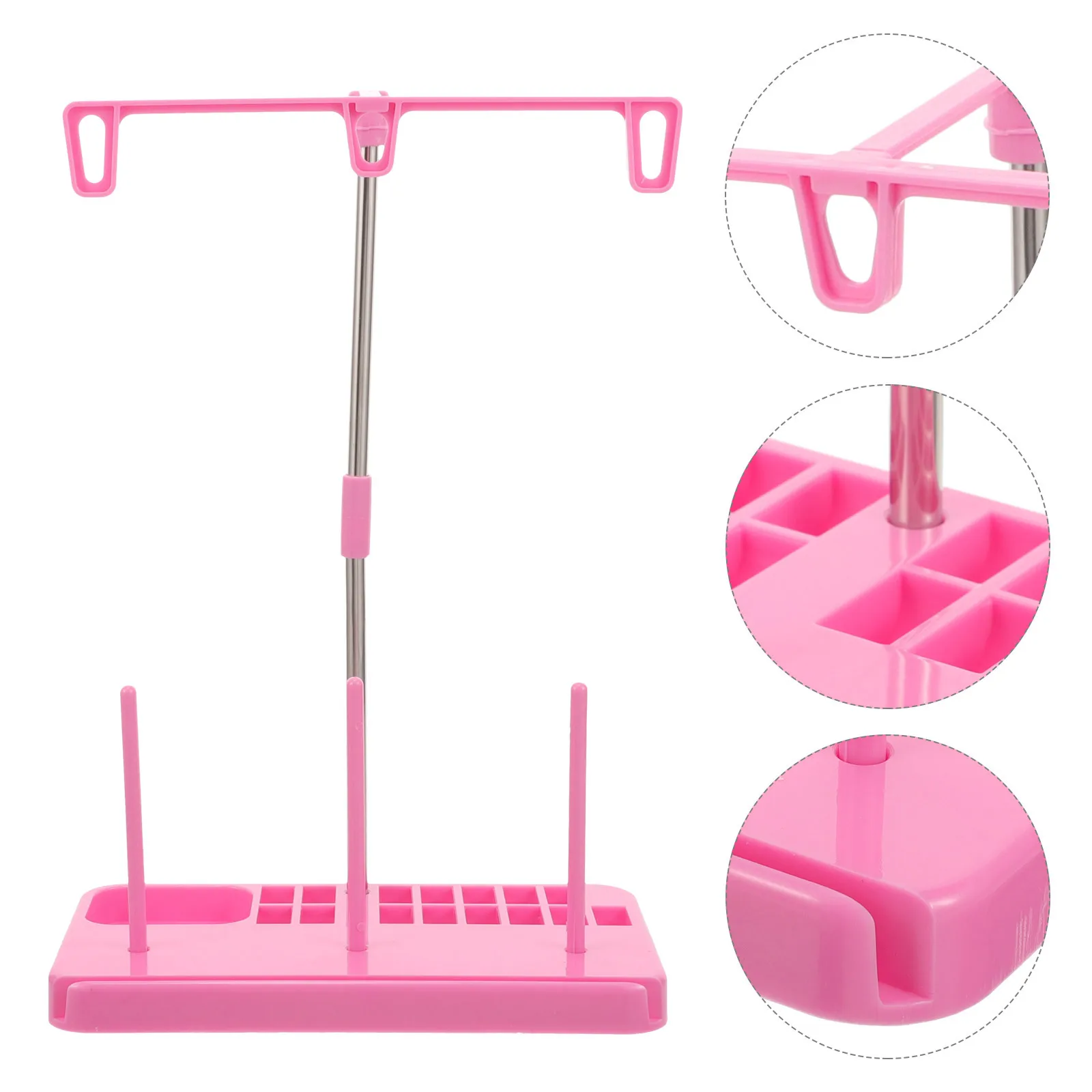 재봉틀 실 스탠드 플라스틱 3개 스풀 홀더 가정용 자수 퀼팅 재봉 액세서리