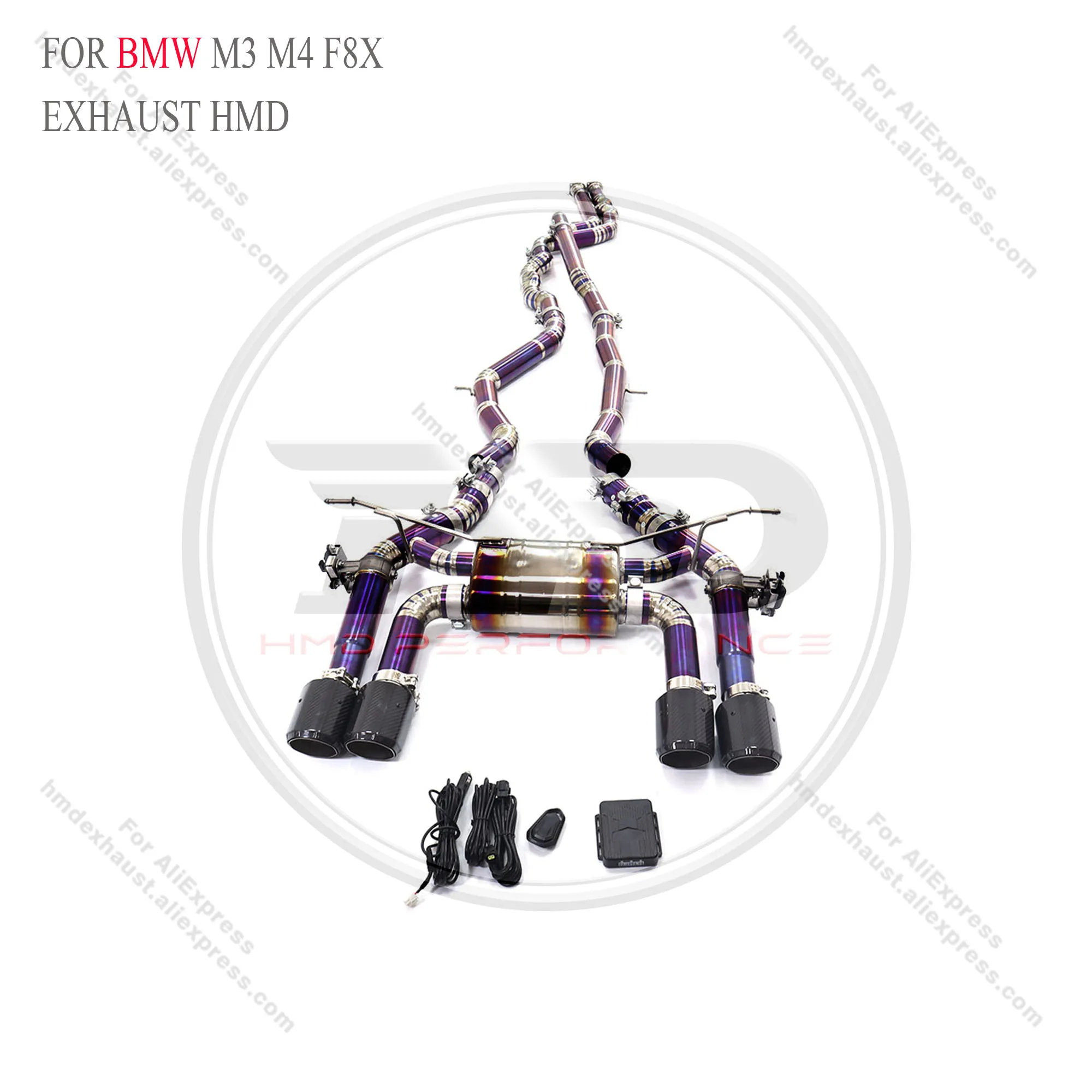 

HMD Titanium Exhaust System Performance Catback for BMW M3 M4 F8X Engine Muffler With Valve SS Middle pipe