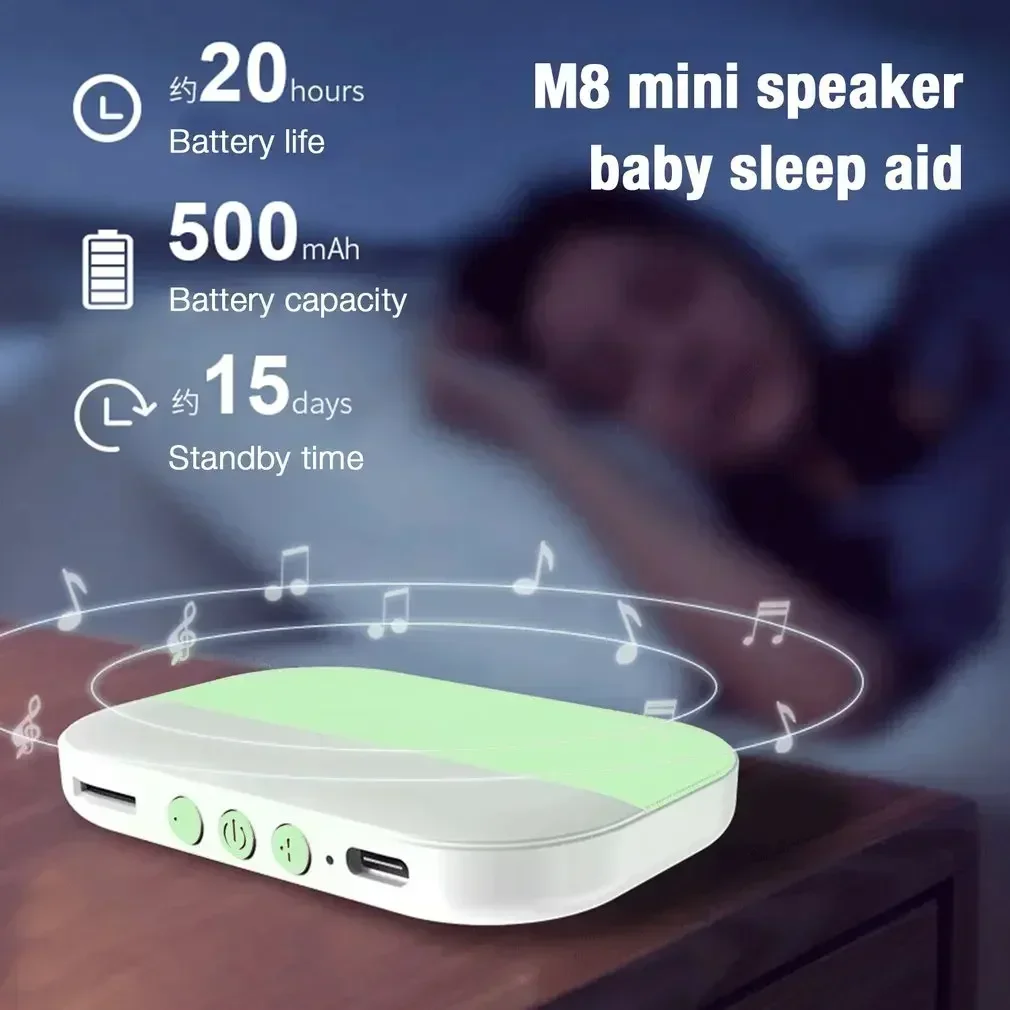 

Mini Stereo Music Player Under Pillow Sleep Aid Wireless Bone Conduction Box Bluetooth 5.2 Speaker Artifact Support TF Card