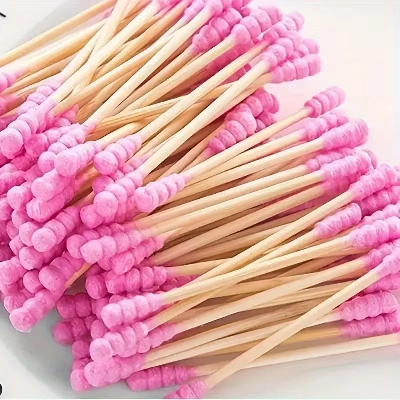 100 pairs of high-quality double-ended earplugs for efficient cleaning of ears and noses, as well as makeup