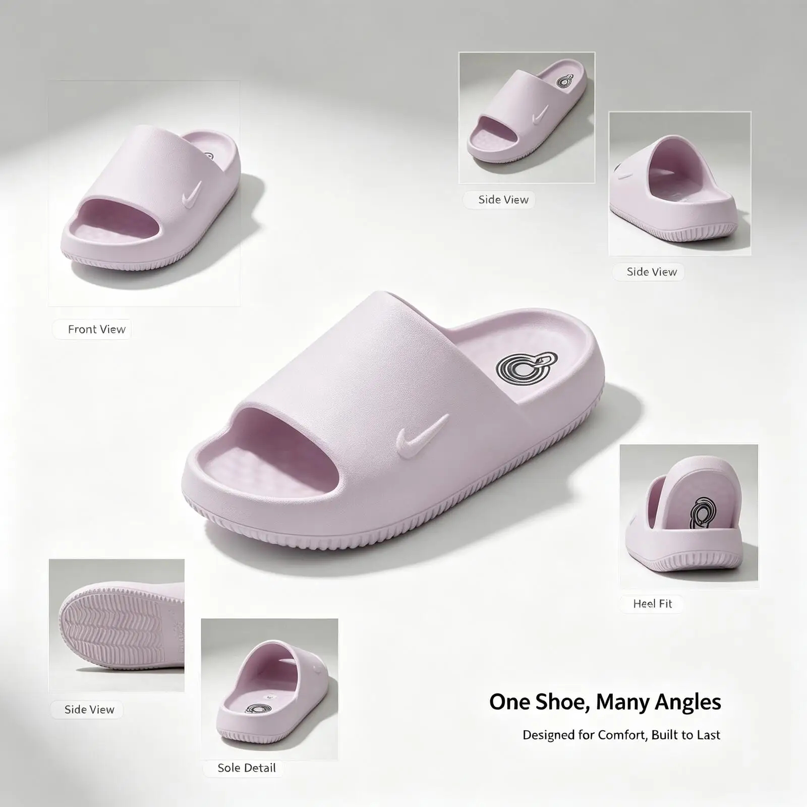 Nike Genuine Women Calm Slide 2.0 Cloud Slippers Multi Colors Available Soft Cushion On Sandals Lightweight EVA Bathroom Slides