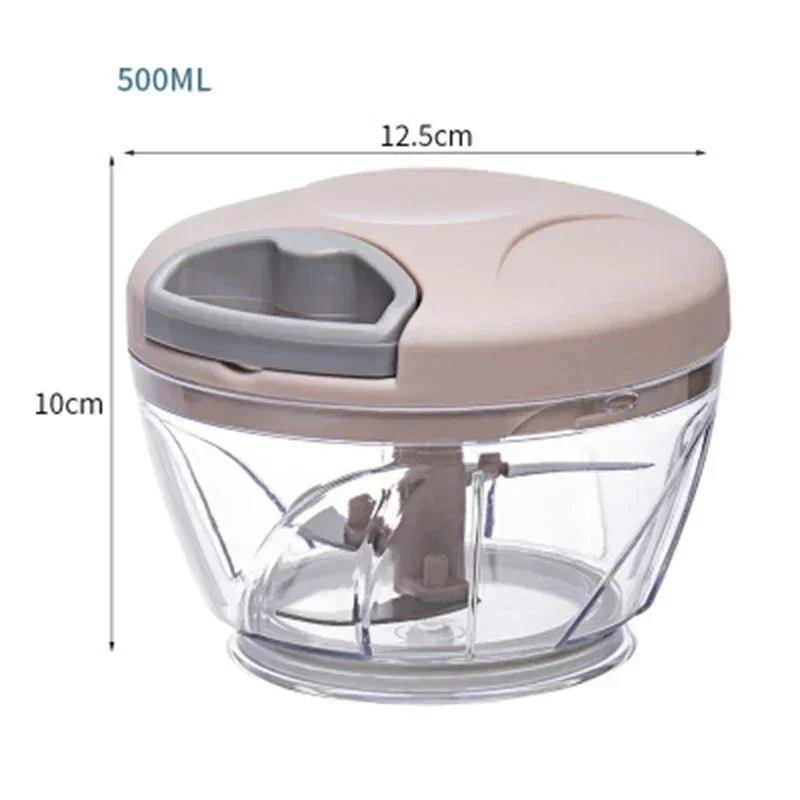 NONE 500/900ML Knoblauch Chopper Manuelle Drehen Gemüse Cutter Chopper Slicer Obst Knoblauch Brecher Küche Gadget Mixer Fleischwolf 3