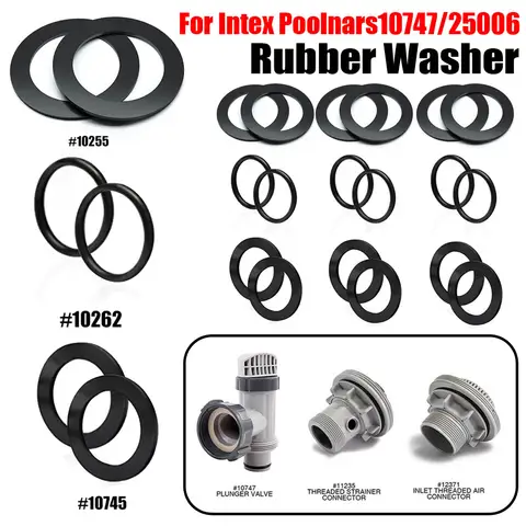 고무 와셔 O 링 씰 고무 가스켓 10745 10262 10255 Intex Poolnars10747/25006 수영장 장비 부품 고무 와셔 O 링 씰 고무 가스켓 10745 10262 10255 Intex Poolnars10747/25006 수영장 장비 부품