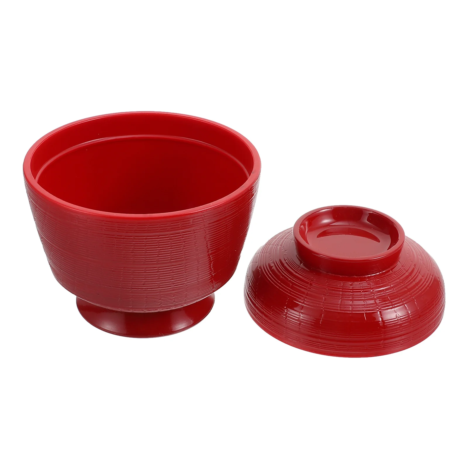 Miso Soup Japanese Style Traditional Kitchen Rice Bowl With Lid Insect Dust Proof Smooth Edge Multi-Functional Household