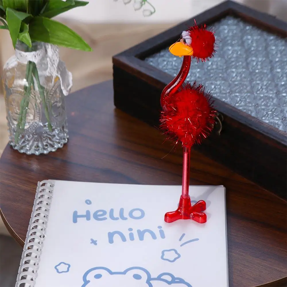 Writing Tools Blue Ink Cartoon Feather Ballpoint Pen Smooth Kawaii Feather Pens Random Color Creative Ballpoint Pen School