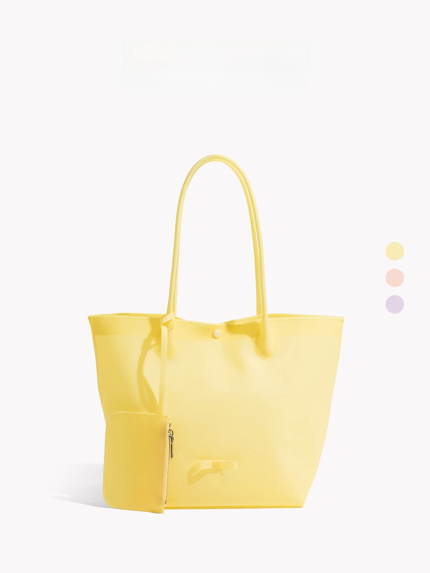 

Waterproof Tote Bag 2026 New Summer Commuter Bag Women's Large Capacity Single Shoulder Macaron Element Jelly Style Handbag