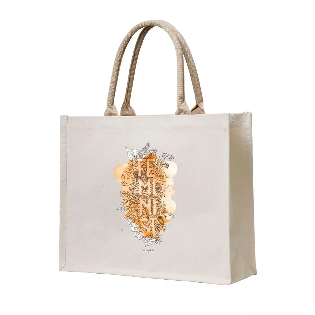 Let feminism bloom Tote Bag Lady bags hand bag eco bag folding personalized tote