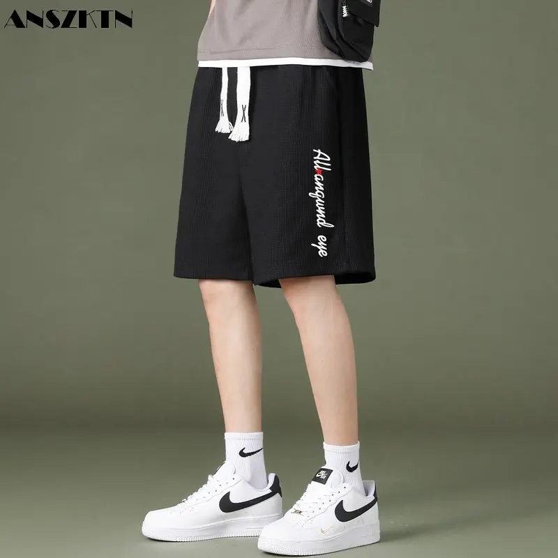 ANSZKTN Waffle 200g men's athleisure thin model run volume five cent shorts