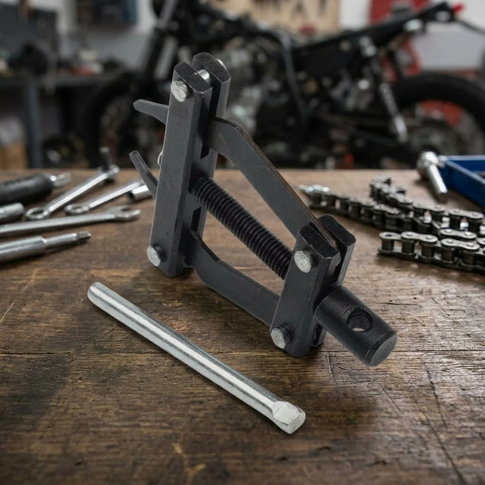 Chain Bracket Tool Chain Connector Kit Chain Maintenance Chain Replacement Black Forged Steel Jaws Maximum Strength