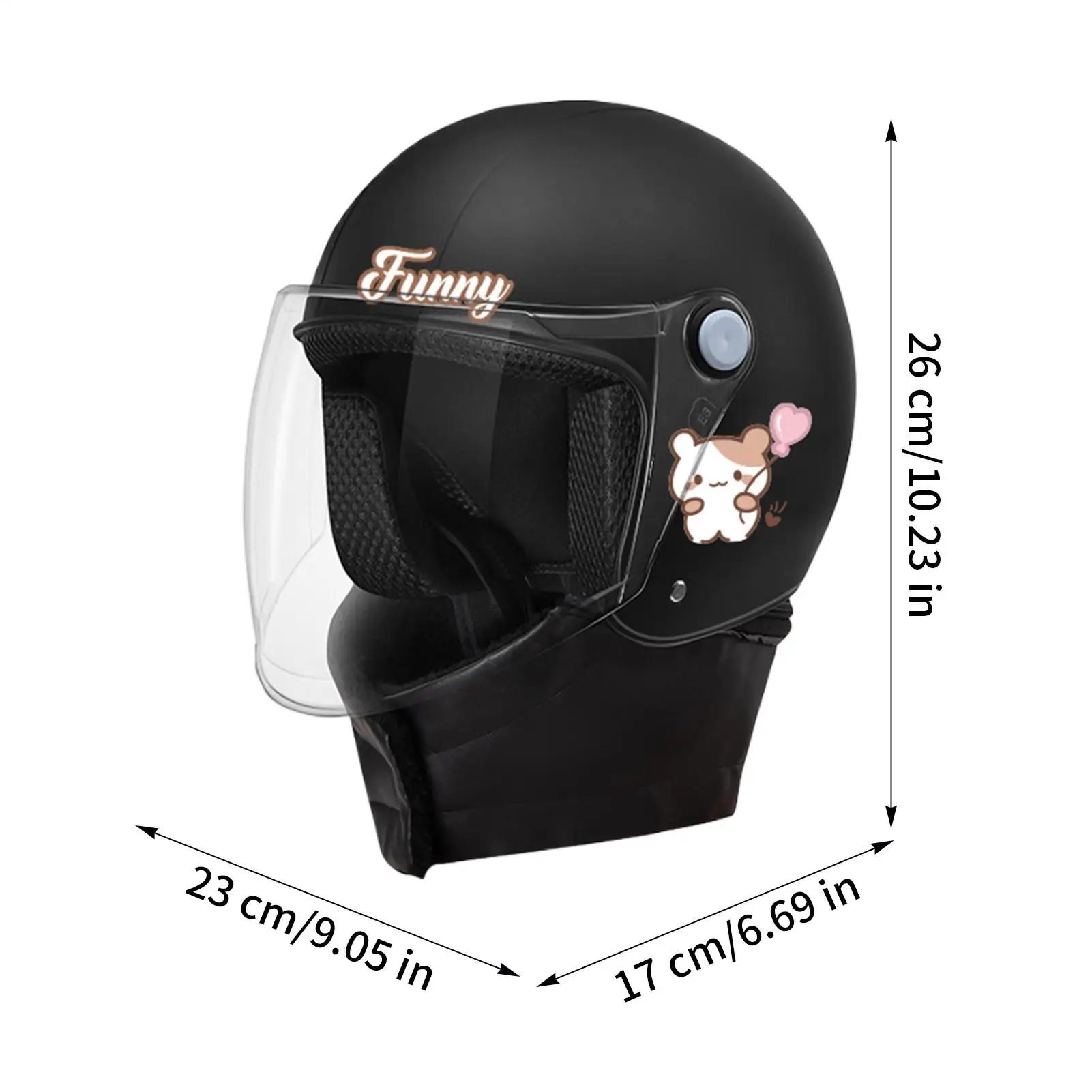 خوذة سكوتر كهربائي مقاومة للرياح وقابلة للإزالة لتدفئة الرقبة خوذة دراجة نارية كهربائية مع وشاح للرجال والنساء