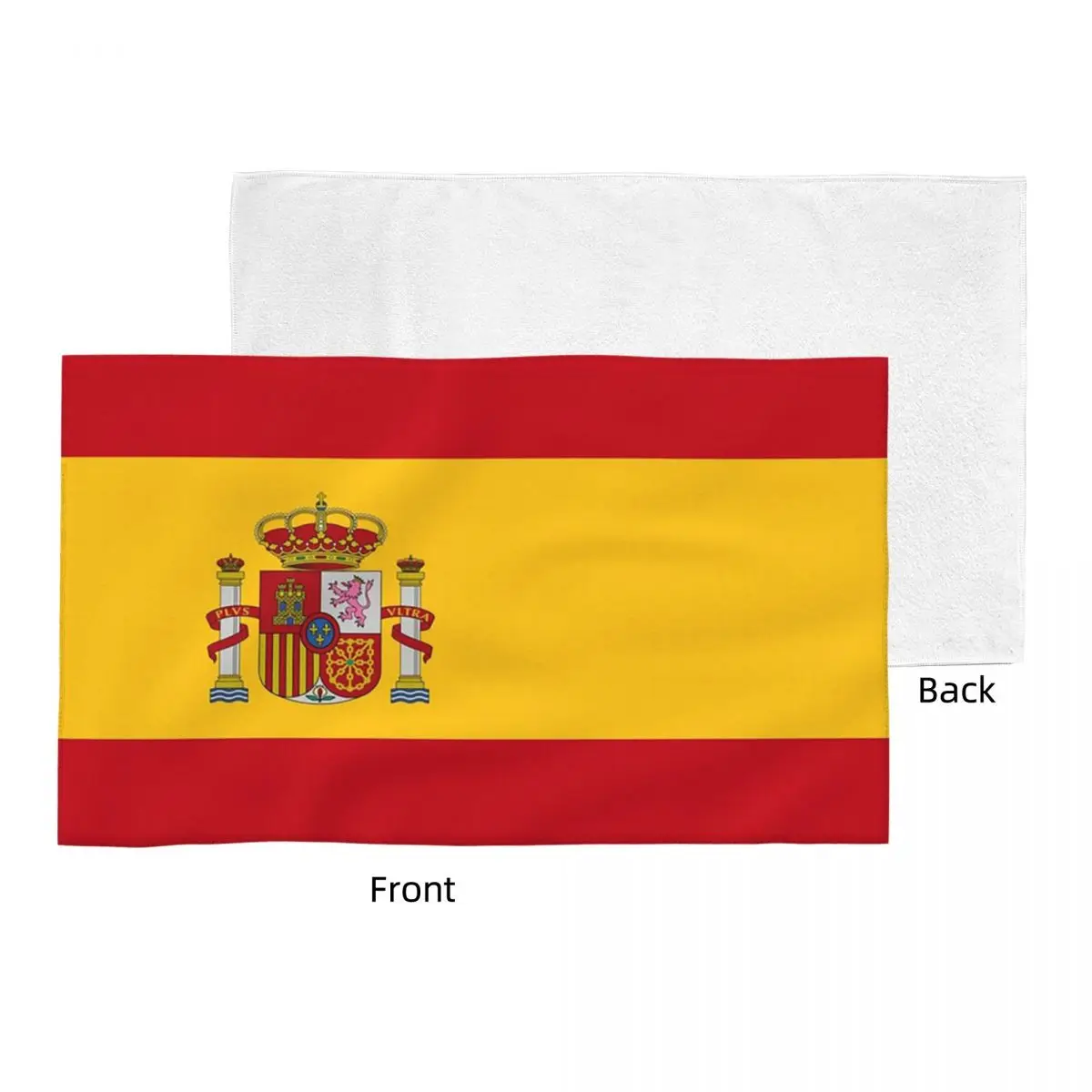 Custom Flag Of Spain Soft Face Towel Quick Dry Pool Bath Cotton Towels Absorbent Quick