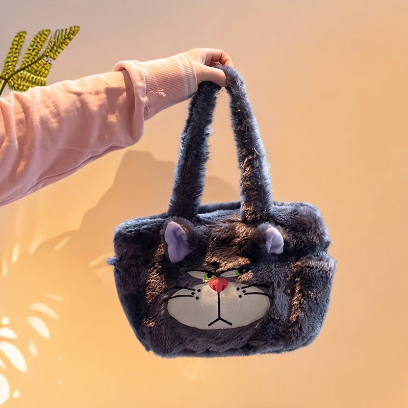 

INS 30*20cm Kawaii Lucifers Plush Handbag Stuffed Anime Cinderellas Soft Doll Cartoon Cute Plush Portable Storage Box for Girls