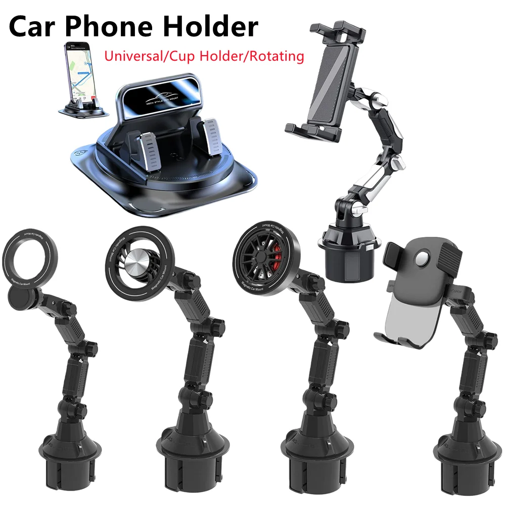 Suporte Magnético para Telefone no Carro com Sucção Super Forte para Estabilidade 360° ° Suporte Móvel Rotativo para Carro