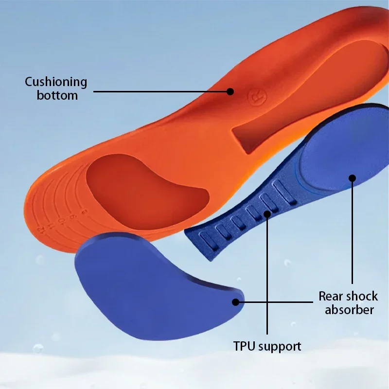 Sport Orthopedic Insole Running High Jump Shoe Insole Arch Support Plantar Fasciitis Men Women Shock Absorbing Non Slip Shoe Pad image 4
