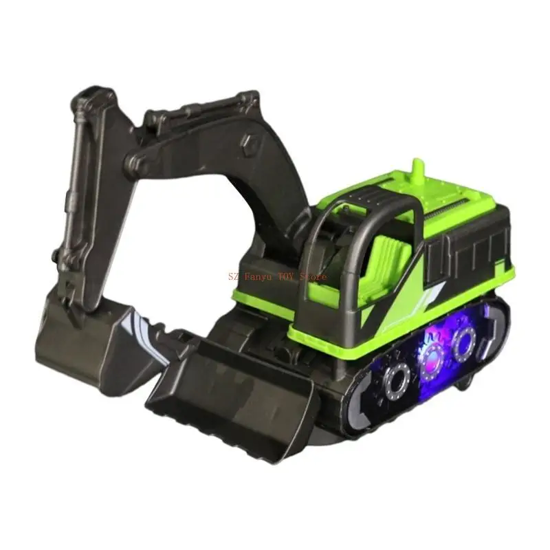 

96GC Electric Toy Vehicle Music Light Digger Light up Excavator Interactive Toy