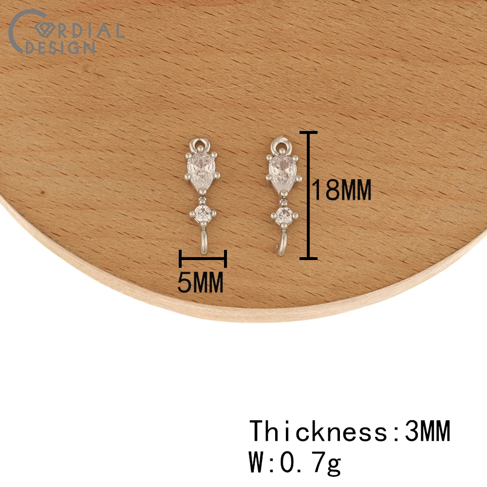 Hartelijke Ontwerp 100Pcs 5*18Mm Cz Connectors/Oorbellen Accessoires/Hand Gemaakt/Drop Shape/bedels/Diy/Sieraden & Components