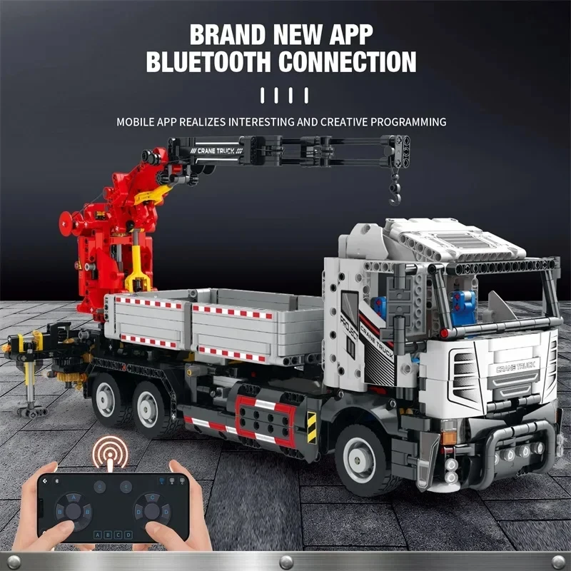 2328PCS Multifunctional Crane Truck Building Blocks Remote Control Engineering Vehicle RC Car Bricks Kids Toys Birthday Gifts