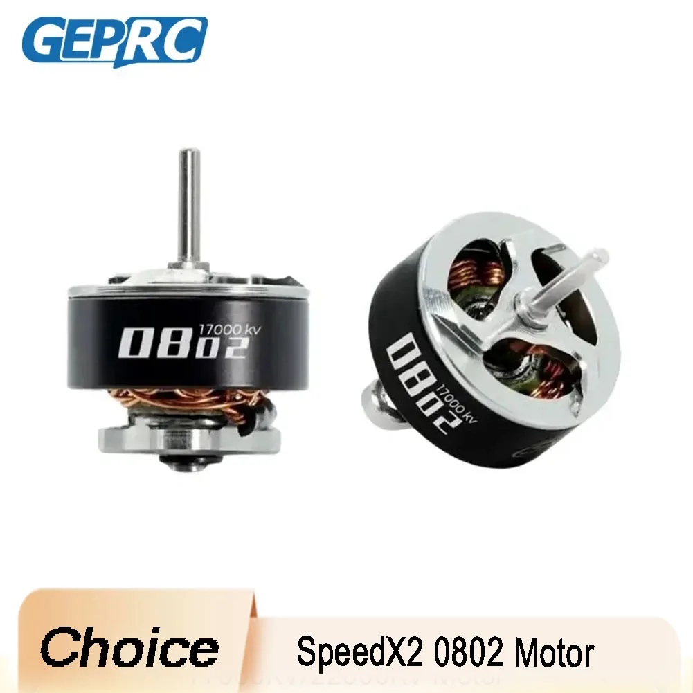 

Бесщеточный двигатель GEPRC SPEEDX2 0802 — 17000 кВ/22000 кВ, 1-2S, совместимый с радиоуправляемым квадрокоптером DIY FPV, замена крошечного дрона Whoop