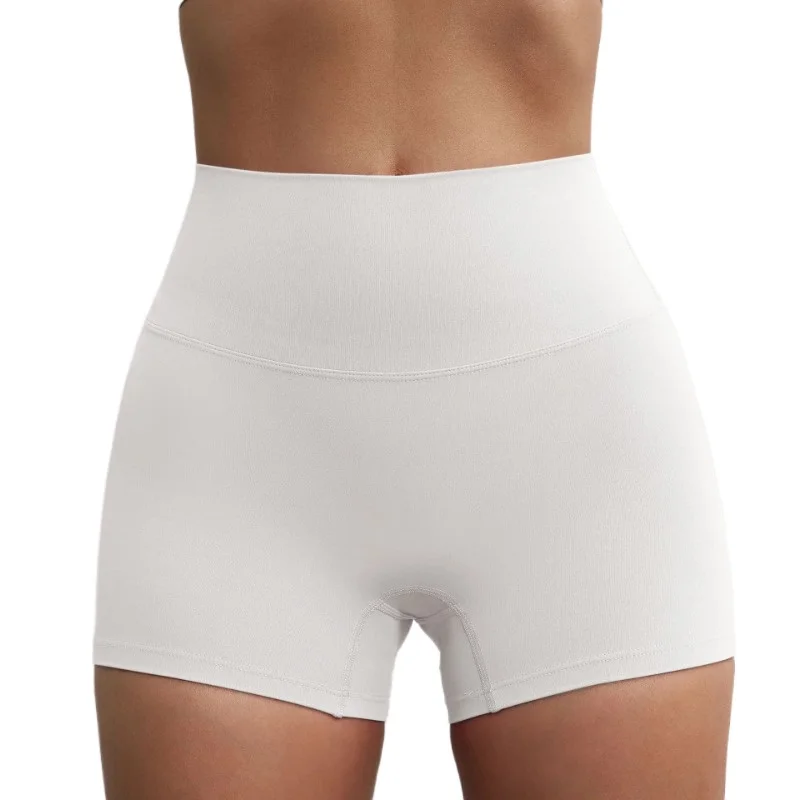 LezyanXR Soft Yoga Sports Skinny High Elastic Butter Soft Outer Wear 3-Point Bottom Safety Biker Workout Gym Shorts Women