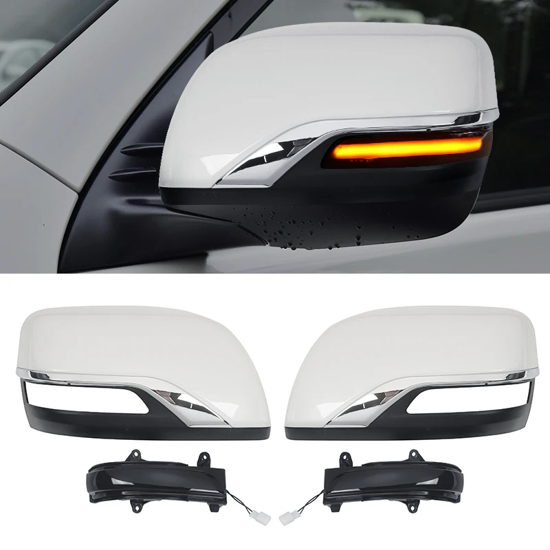 For 2008-2021 Toyota Land Cruiser 200 Prado 150 Rearview Mirror Cover Lc150 LC200 Modification Accessories LED Turn Signal FJ150