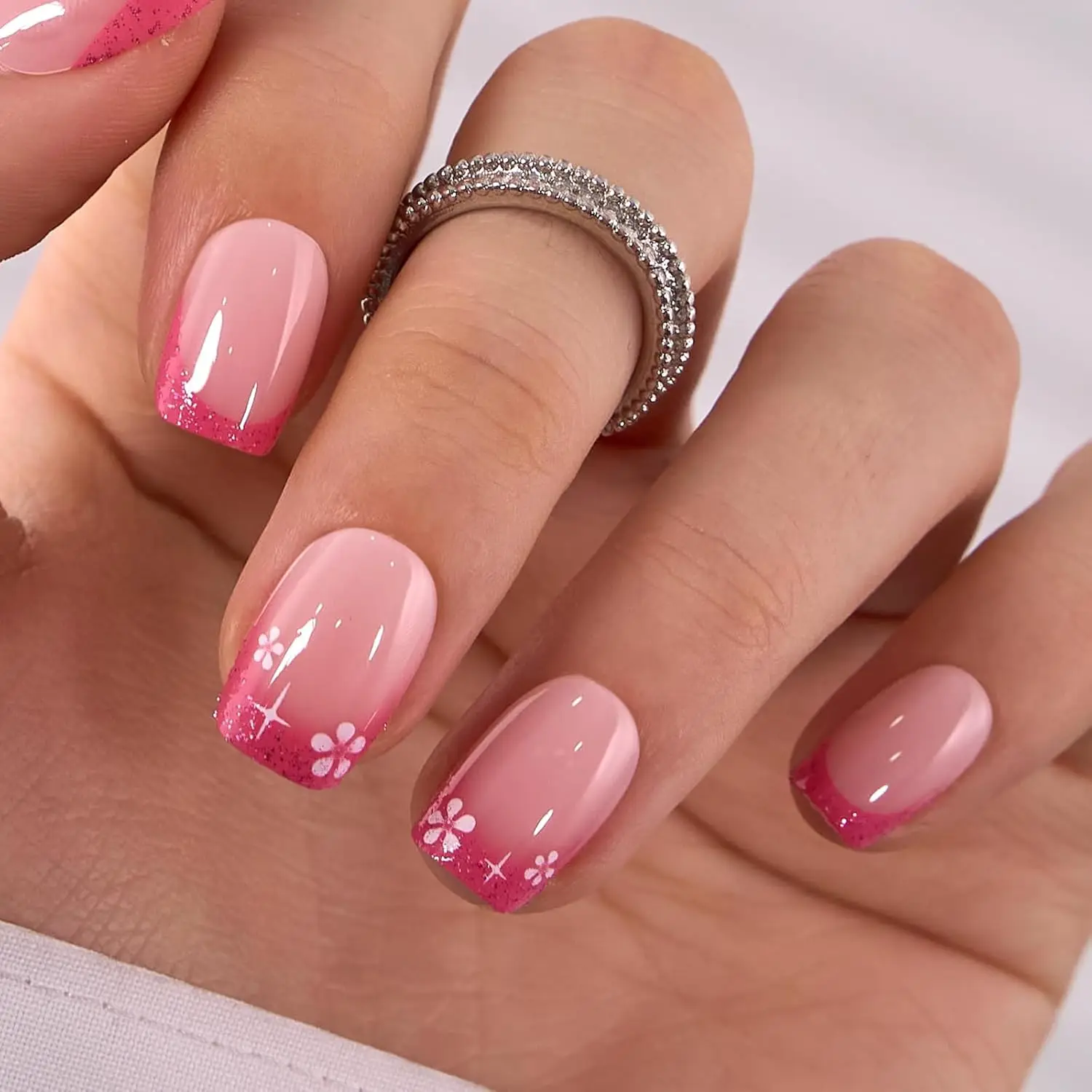 Soft Gel Oval Press On Nails Kit Reusable Fake Nails with Glue Adhesive Tabs Salon Quality Stick On Nails for At Home Manicure