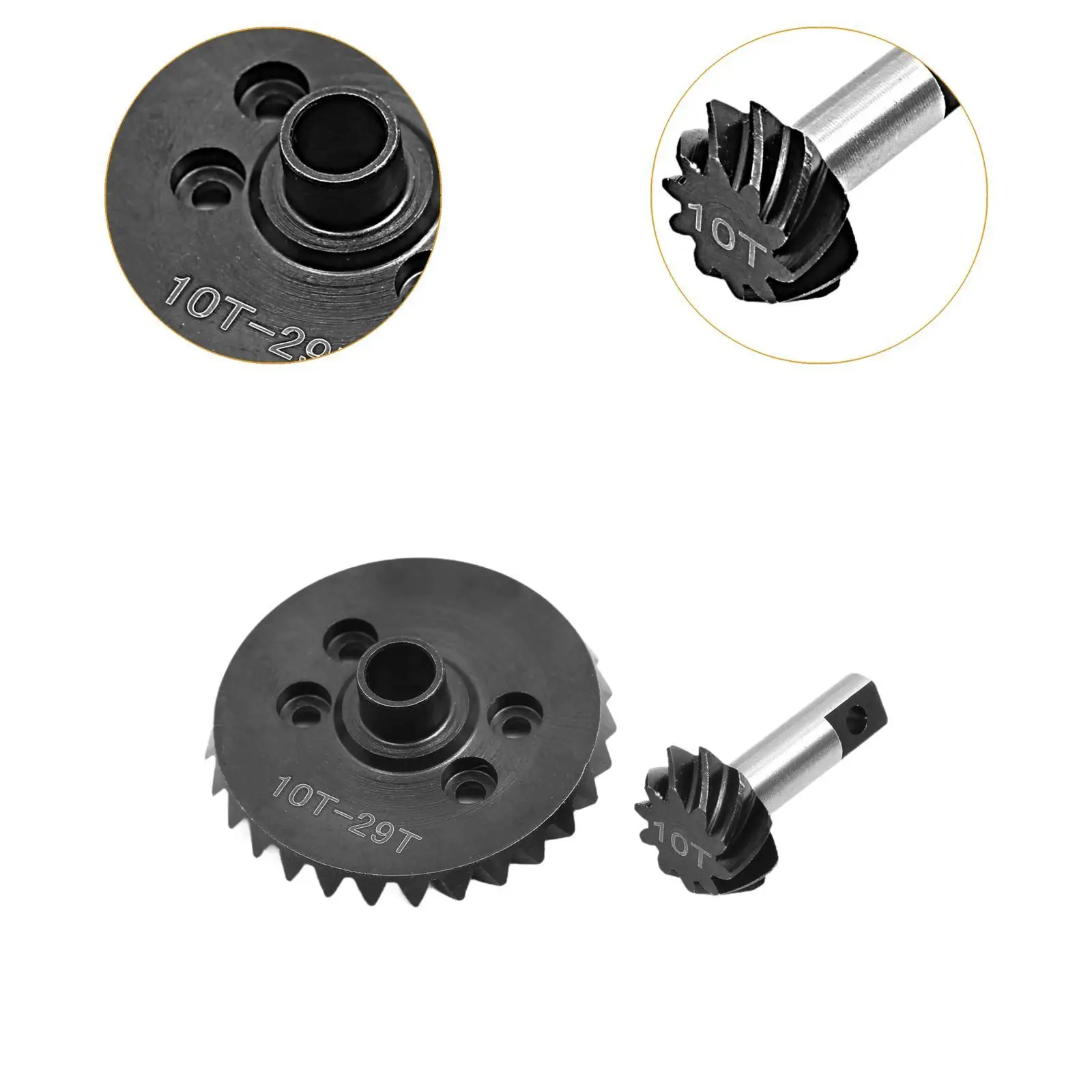 1/10 RC Car Differential Gear, 10T-29T Ratio RZ035 Replaces Easy to Install Maintenance Pinion Gear Diff Gear for 4x4
