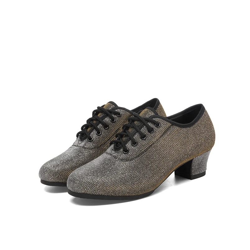 Professional ballroom shoes woman closed toe Practice Performance Modern Jazz Dance Shoes woman black Latin dancing shoes