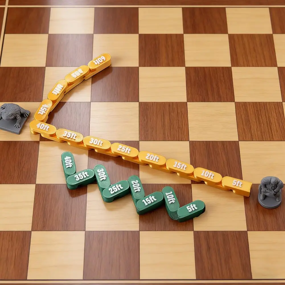 Articulated Game Ruler Articulated Movement Ruler Flexible Chain Curves Corners Measuring Gauge Tabletop Board Game Movable Join