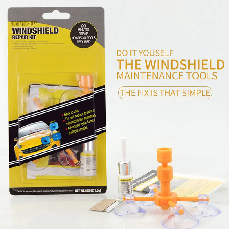 

Resin Sealer Kit for Car Windshield Repair Scratche Quick Fix Cracked Glass Windscreen DIY Auto Window Screen Restoration Glue