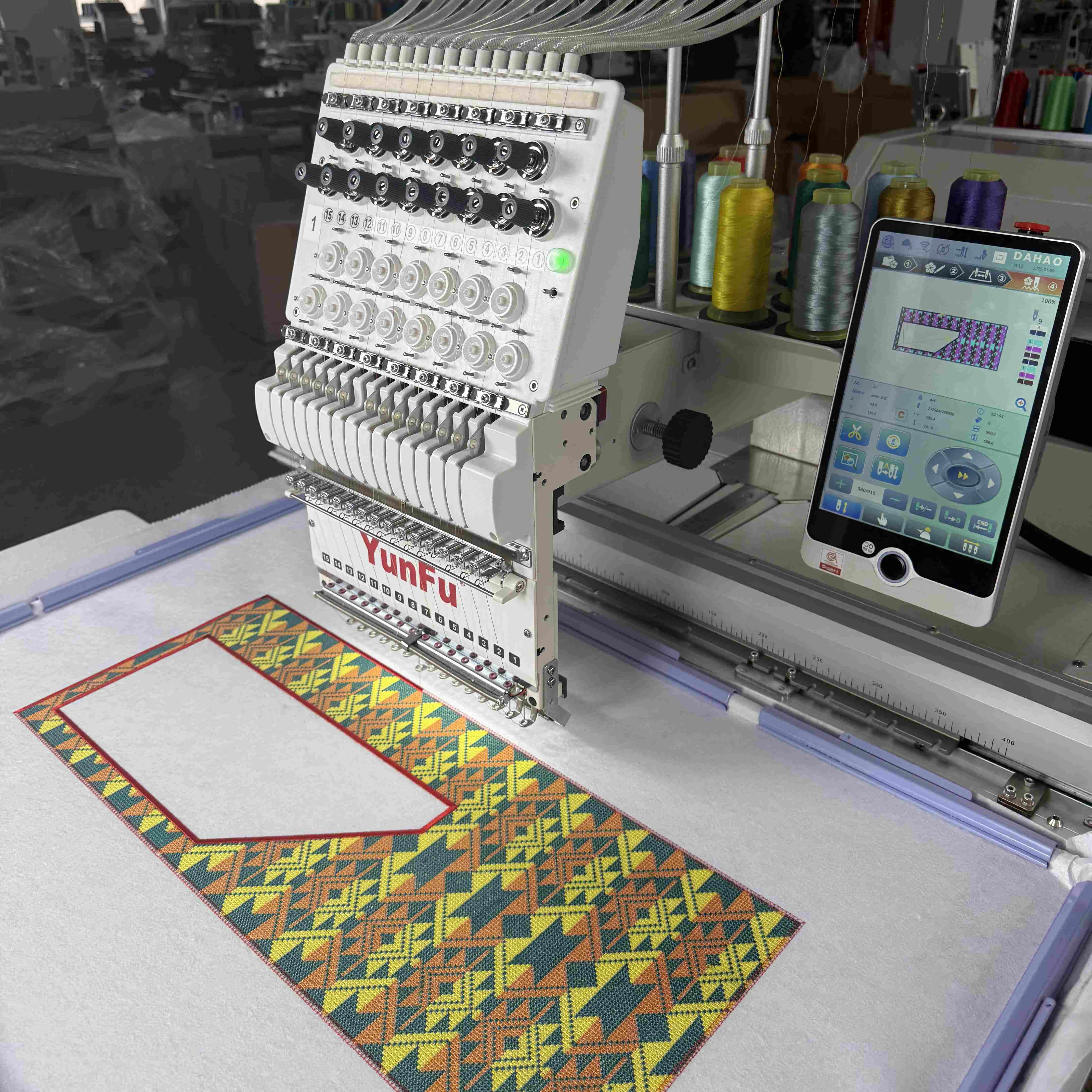 Best-sellers Single Head 15 Needles Computer Cap Shoes Towel Embroidery Machine Computerized Automatic Thread Trimming System