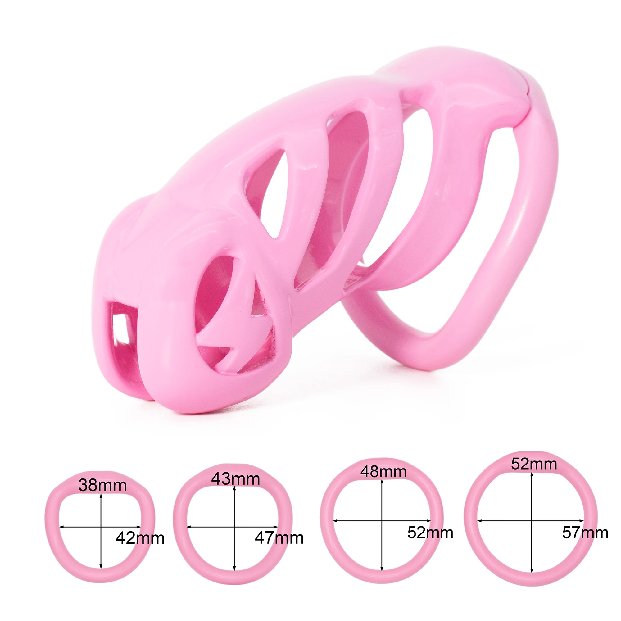 Male Chastity Cage Sissy Fetish Belt Invisible Chastity Lock Rings With 4 Sizes Cock Cage Bondage Device Sex Toys For Men Adults view 2