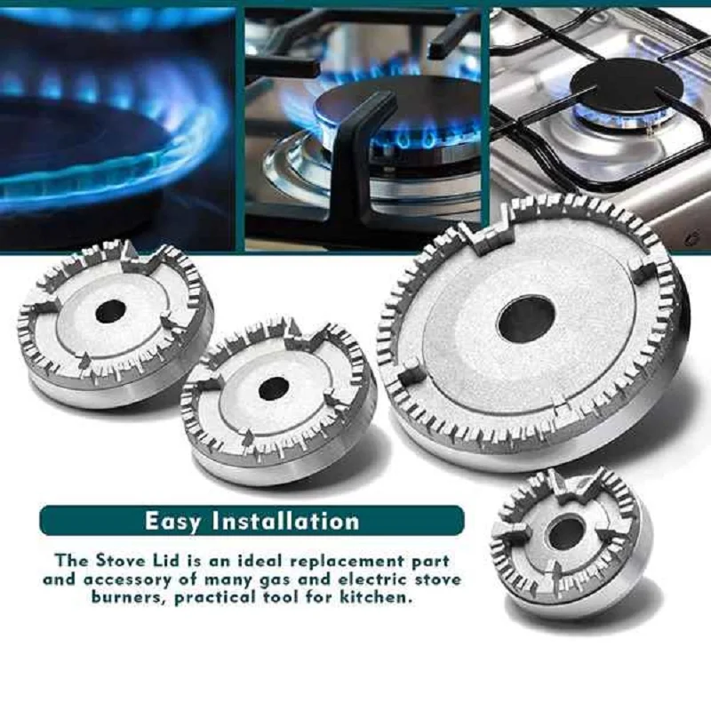 Cooker Hat Set Stove Lid Upgraded, Oven Gas Hob Burner Crown Flame Cap, Gas Burner Flame Cap Fits Most Gas Stove Burners