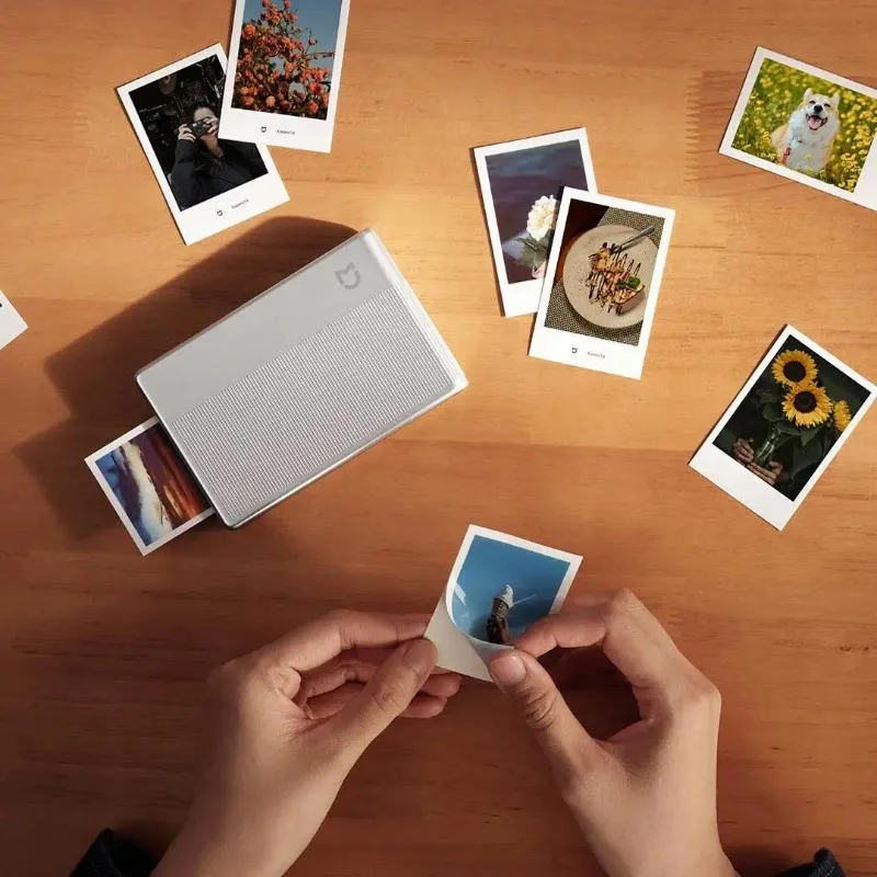 Global Version Xiaomi เครื่องพิมพ์ภาพพกพาแบบพกพา 1S ไร้สายบลูทูธพิมพ์ความร้อน AR วิดีโอ ZINK Self-กาวสี