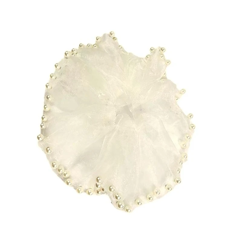 39bb Hair vintage Scrunchy Girl Pearls Coiffe coiffure féminine
