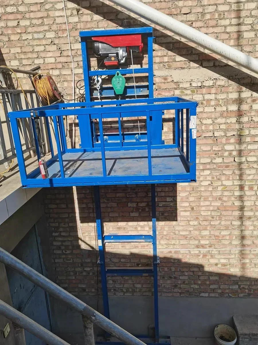 Vertical Cargo Lift Platform Stair 300 Kg Load