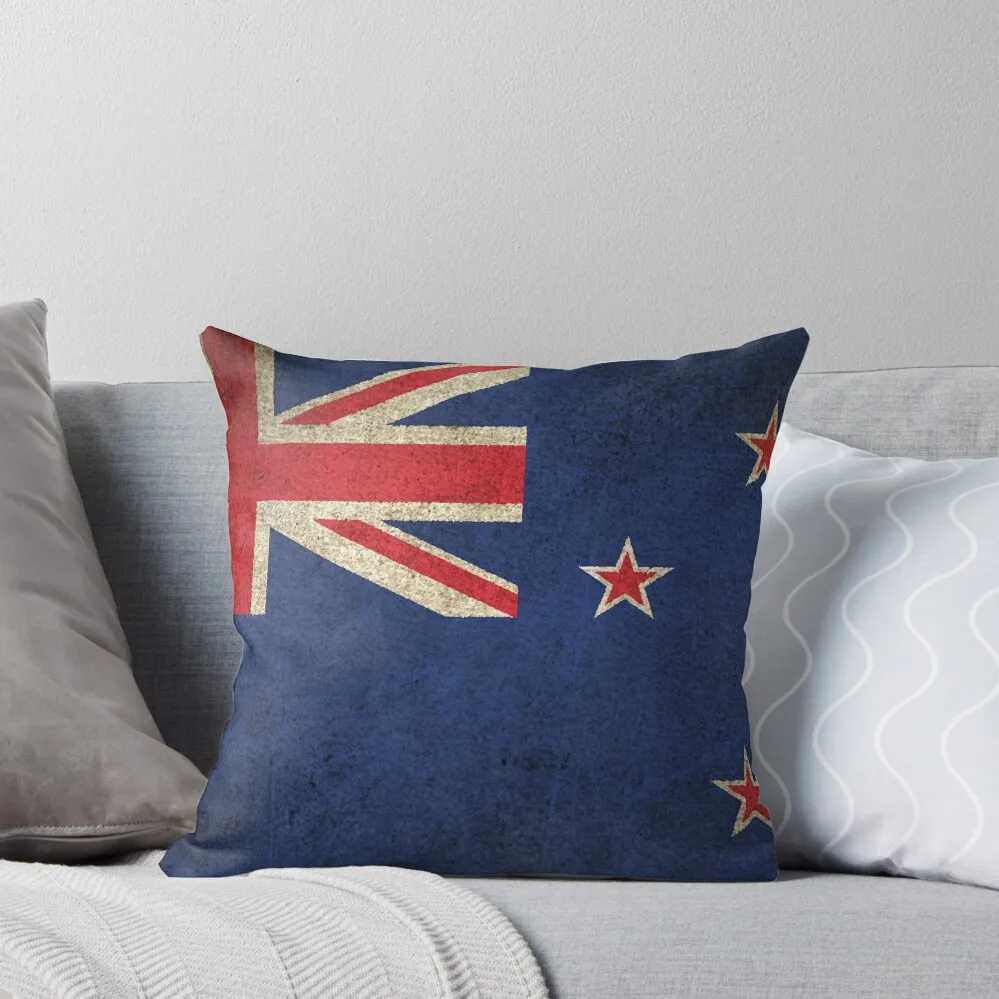 

Old and Worn Distressed Vintage Flag of New Zealand Throw Pillow Pillow Covers Decorative Pillowcases Cushion Covers Sofa pillow