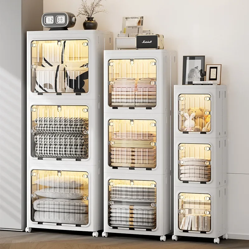 

New model Storage Box Household Locker Multi-layer Foldable Wardrobe Clothes Organizing Box Toys Snacks Multifunctional Shelf