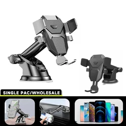 Mobile Phone Holder With Retractable Horizontal And Vertical Air Vents Dashboard Suction Cup Navigation Universal Holder