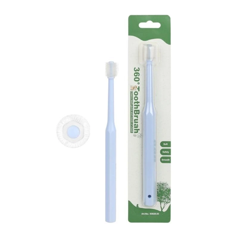 

Pet Toothbrush Tartar Control Soft Bristles Toothbrush for Dog Cats Dental Care