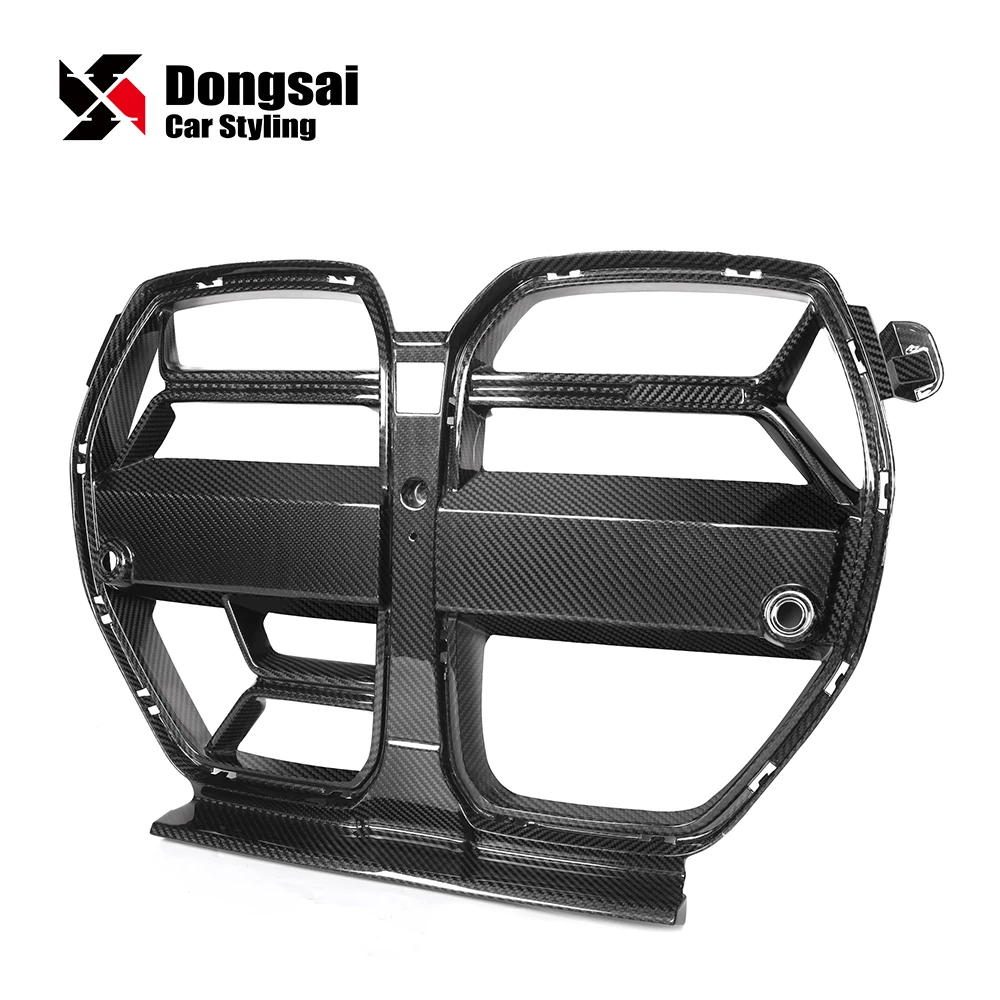 CSL Style with ACC Dry Carbon Front Bumper Kidney Center Mesh Grille Grill for BMW G80 M3 G82 G83 M4 2020+