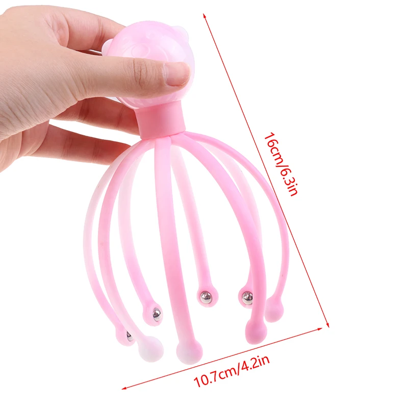 Hoofd Massager Nek Massage Octopus Scalp Stress Relax Spa Healing Legering Gezondheidszorgtool Body Head Massage Schoonheid Gezondheid Tool