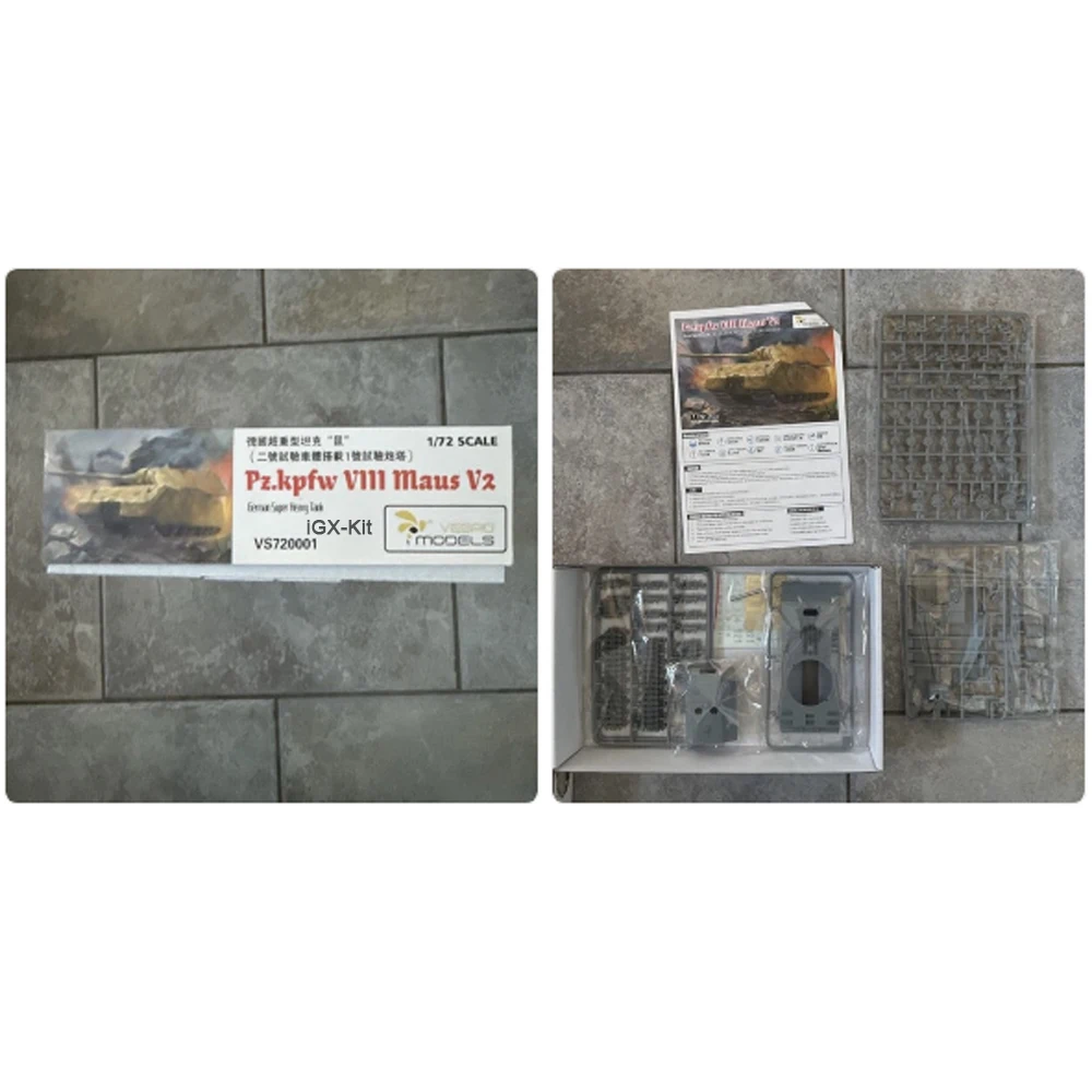 

VESPID VS720001 1/72 Scale German Sd Kfz VIII MAUS V2 Heavy Tank Display Hobby Craft Toy Plastic Assembly Model Kit