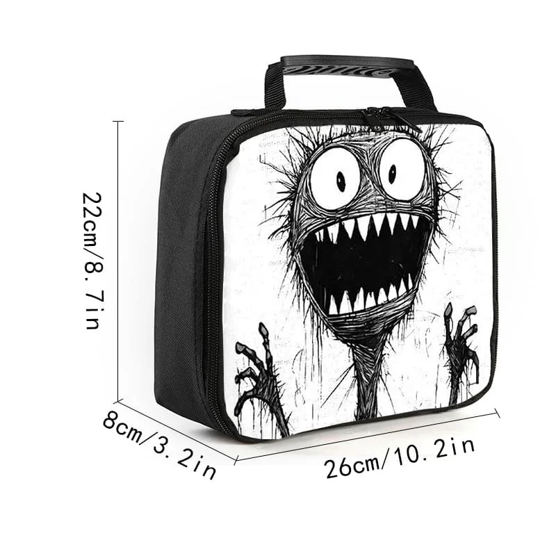 Comic Characters Pattern Handheld Lunch Bag For Boy And Girls Best Gifts 2D Cartoon School Bento Outdoor Picnic Bag For Children