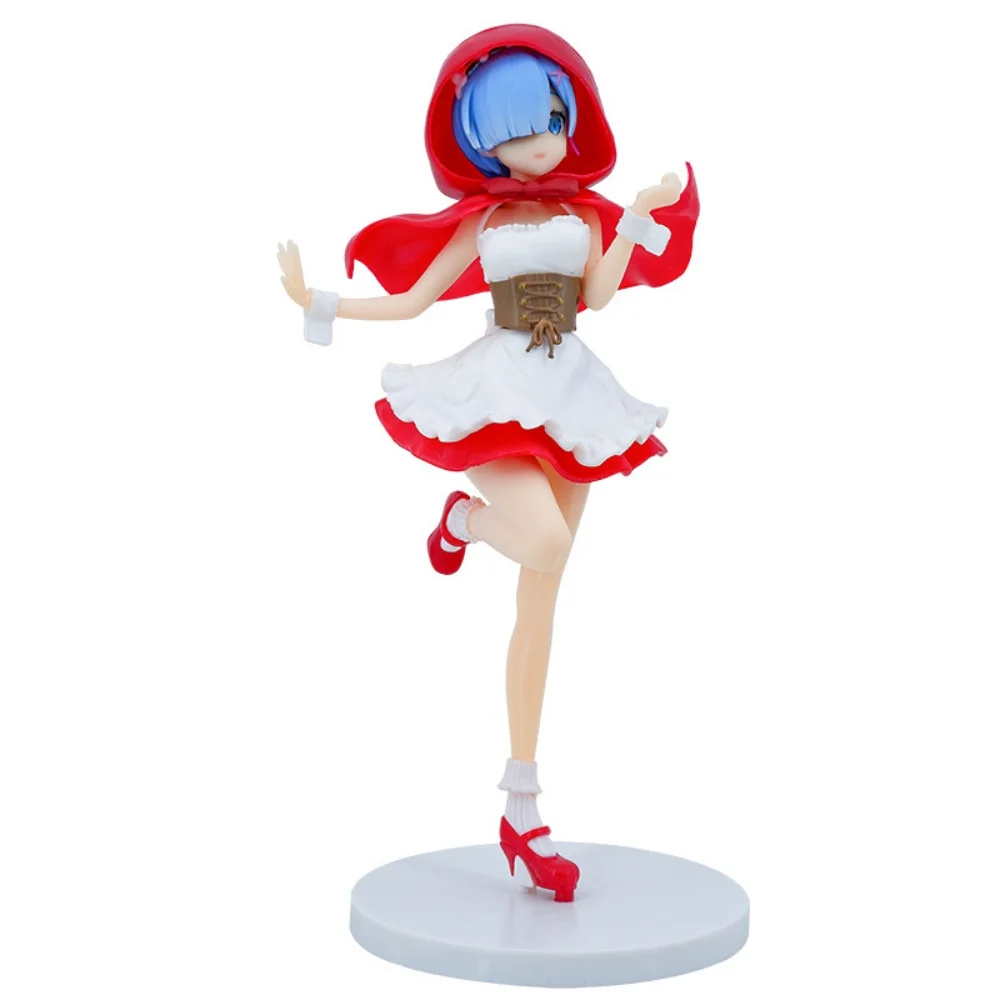

Anime Character Re: Zero - Starting Life In Another World Figurine, Little Red Riding Hood Rem Figurine Model Desktop Ornament