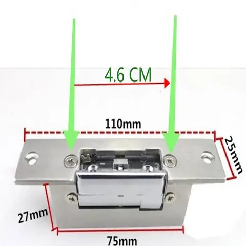 Adjustable Narrow Type Electric Strike Door Lock Double Unlock Mode Access Control Lock Access Control Lock Electric Strike Lock