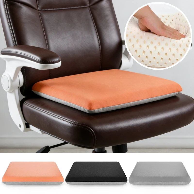 

Breathable Natural Latex Cushion Orthopedic Hip Support Pillow Sciatica Relief for Office Chair Recliner with Removable Cover