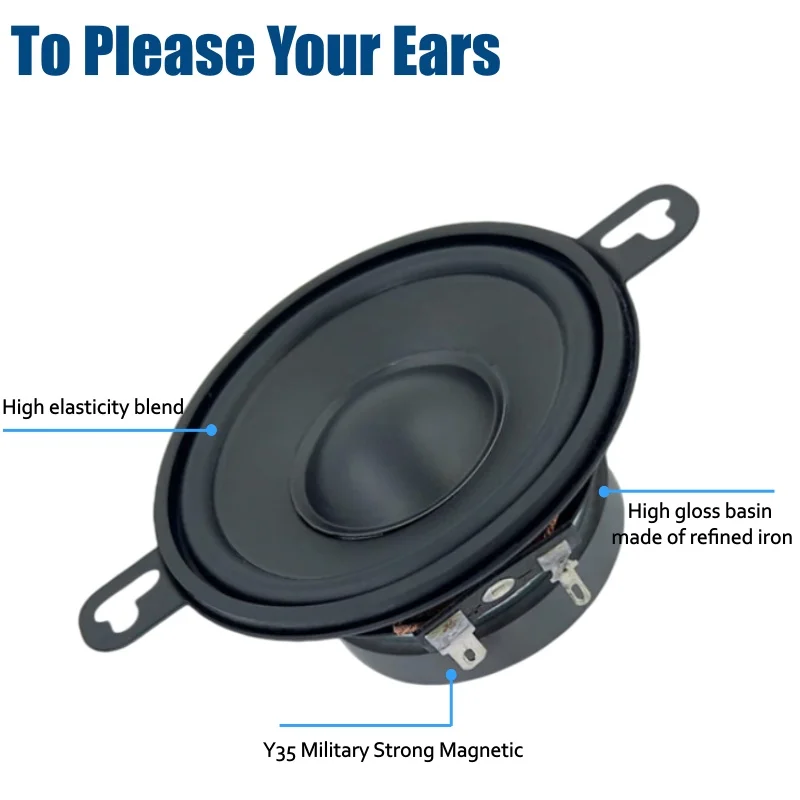 1 par nuevo altavoz coaxial universal de 3.5 pulgadas para auto, rango completo, MAX 80W, altavoz de medios activo de alta potencia, TB-350 4