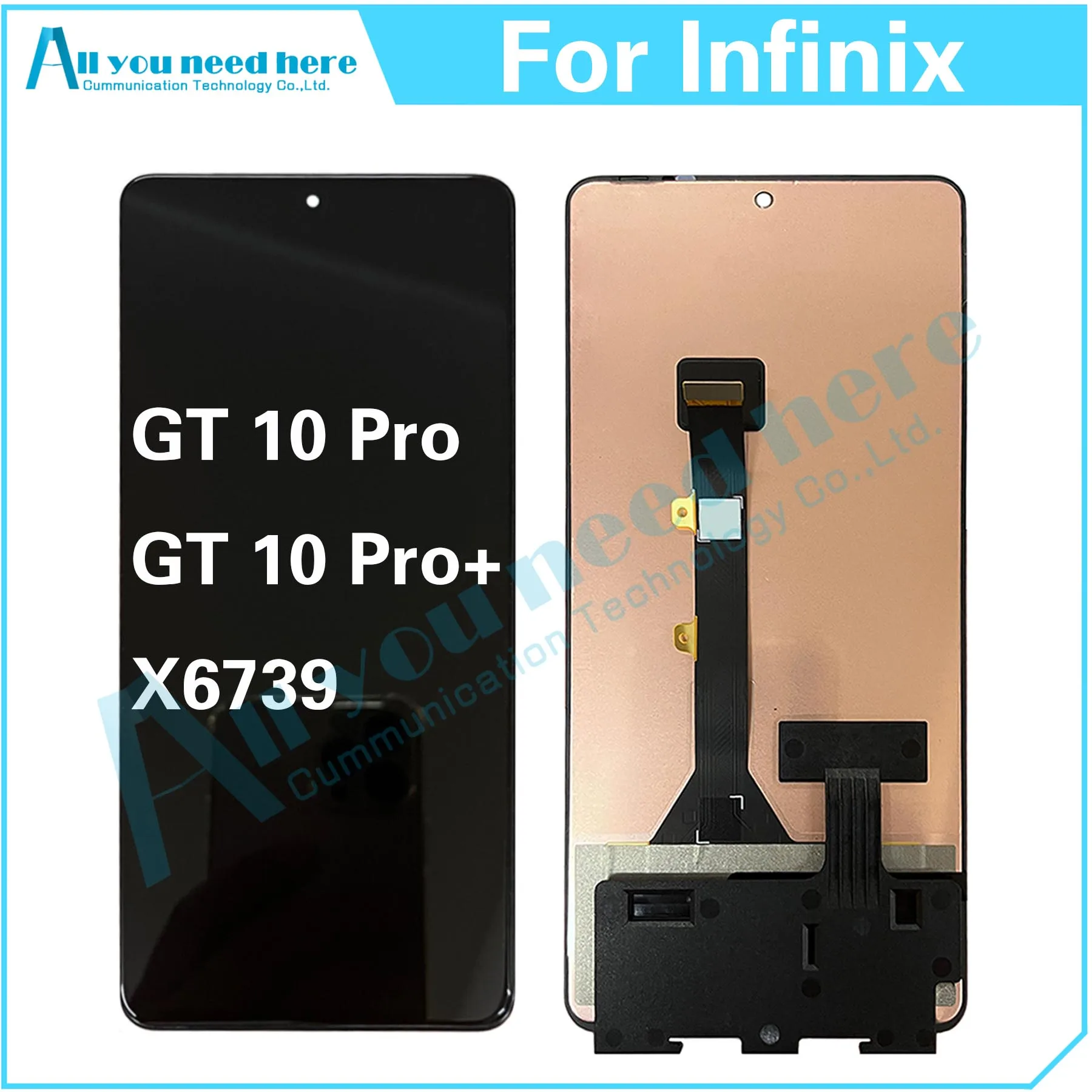 100% Test For Infinix GT 10 Pro + X6739 GT10Pro LCD Display Touch Screen Digitizer Assembly Repair Parts Replacement