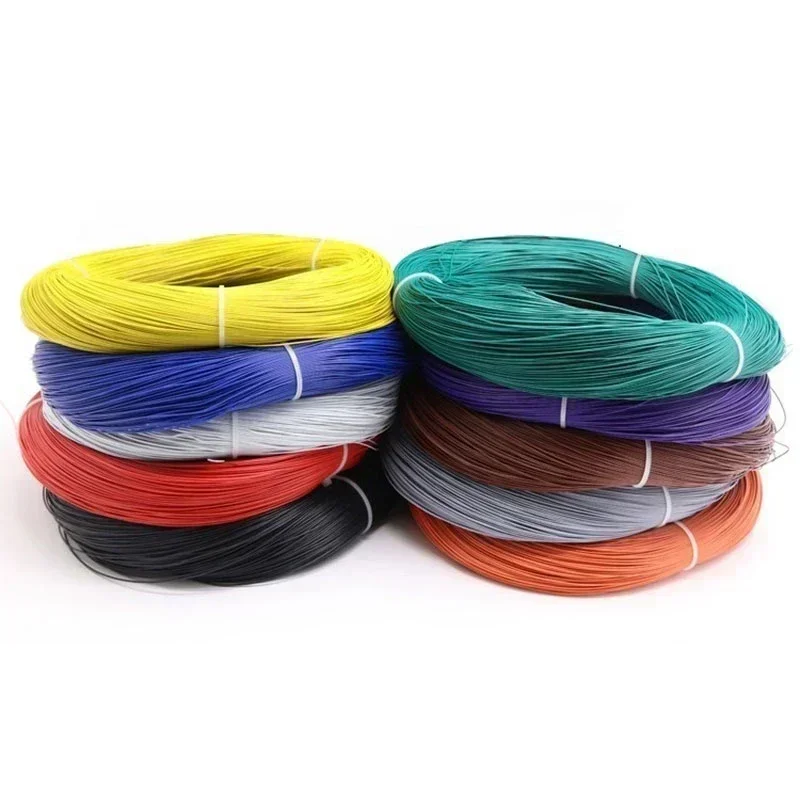 Cable de cobre de 5M/10M 32 30 28 26 24 22 20 18 16 AWG, Cable electrónico LED chapado estañado con aislamiento de PVC ambiental UL1571 DIY